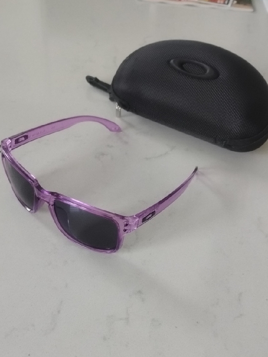Oakley Accessories - Oakley Purple Transparent Holbrook Sunglasses with Black Lenses